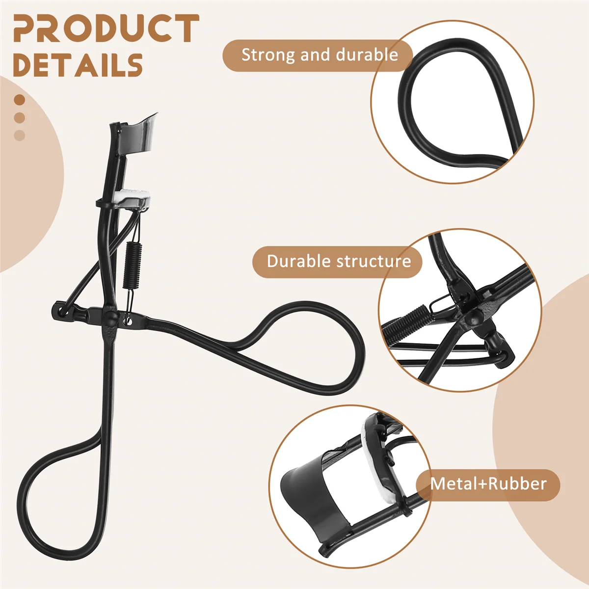 ABKB Косметический инструмент Черная ручка для завивки ресниц Щипцы для завивки ресниц