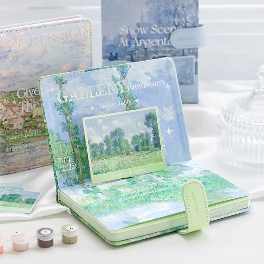 Office Supplies School Stationery Magnetic Buckle Oil Painting Writing Pads Scenery Notebook Handbook Notepad DIY Scrapbook view 4