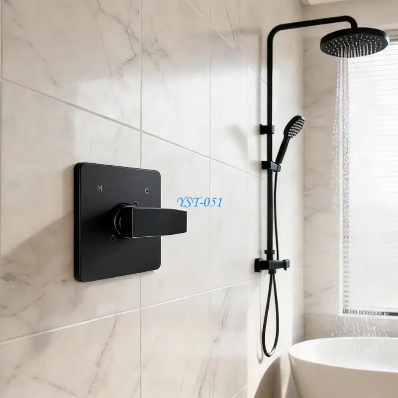 E15A Complete Shower Valves Trim Cover Modern Shower Lever Handle for 13/14 Series Modern Bathrooms Accessories Enduring