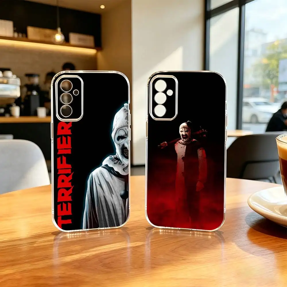 Coque de téléphone Art the C-Clown horror T-Terrifer, en Silicone Transparent et souple, pour SamsungA10,12,20,21S,30,31,40,50,51,52,70,71