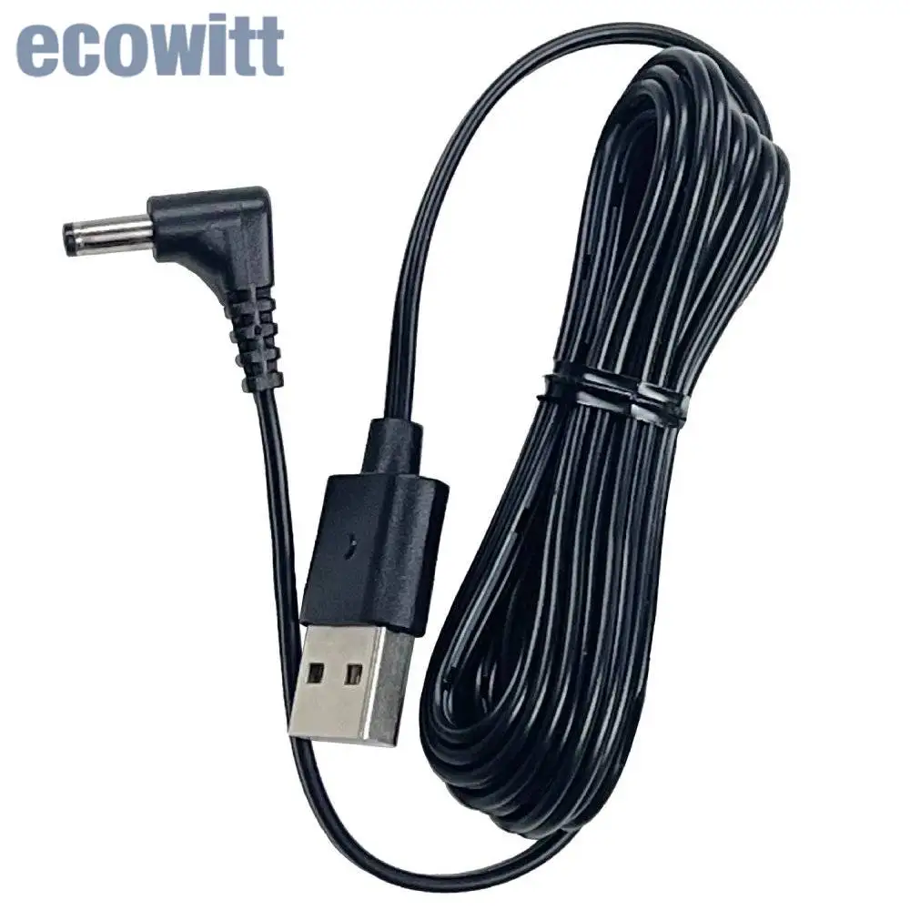 3.5mm*1.5m USB Power Cord for Ecowitt HP2560/HP2550/WS2910/WS2320