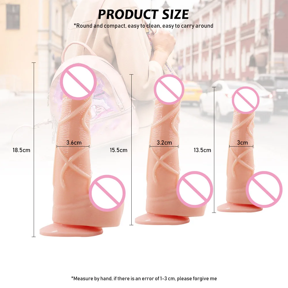 Sex Product Sex Toys Soft Flesh Dildo Realistic with Suction Cup Sucker Big Artificial Penis for Women Female Masturbator Adult