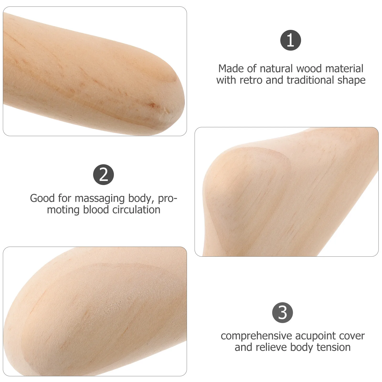 

Деревянная массажная палочка из натурального дерева, инструмент для акупунктурных точек для релаксации тела ног, портативный терапевтический стержень для дома, глубокое давление тканей