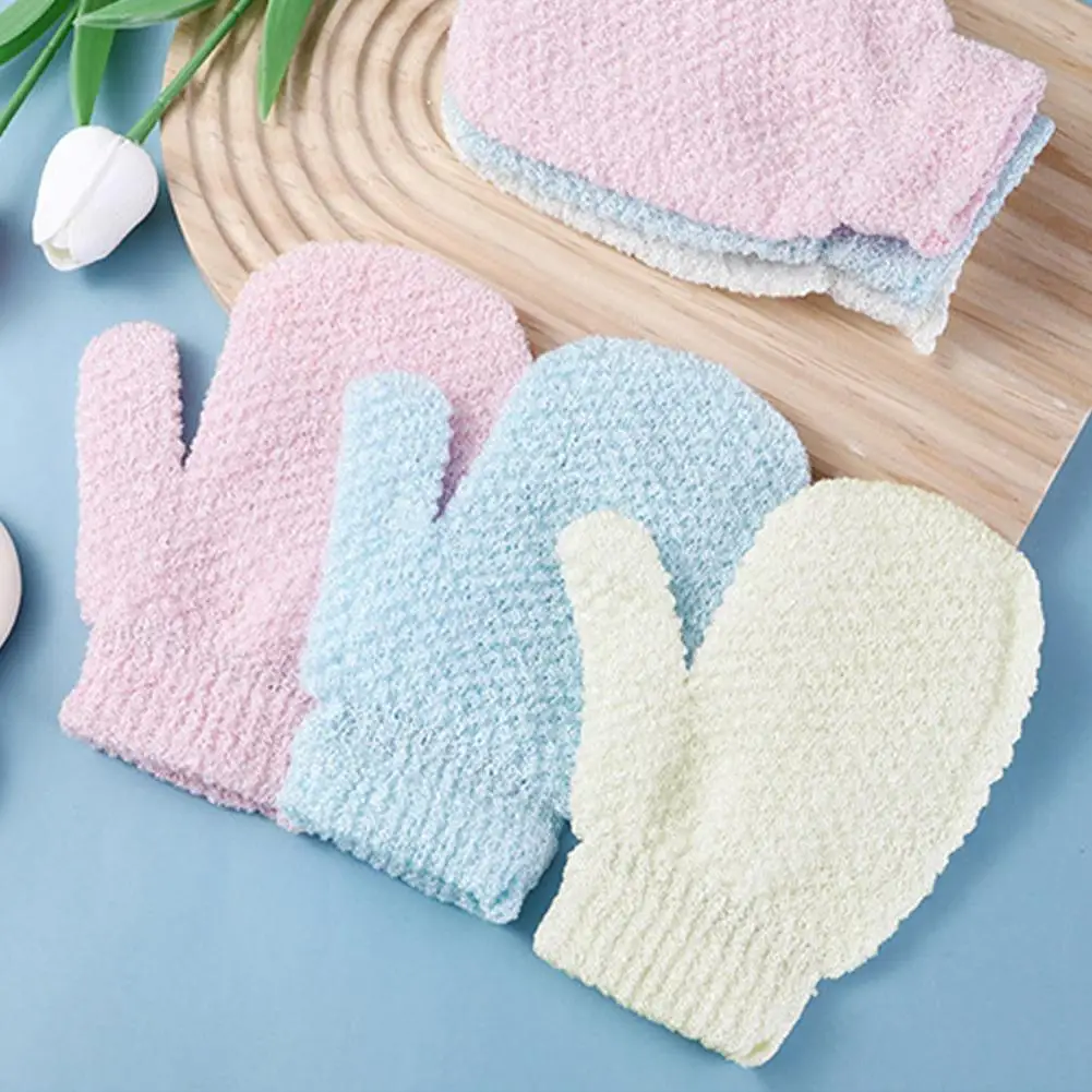 Guantes de baño de frotamiento de arena gruesa, herramientas de ducha, operación de frotamiento fuerte, cómodo, Simple, quitar la suciedad, guante portátil, baño E6C7