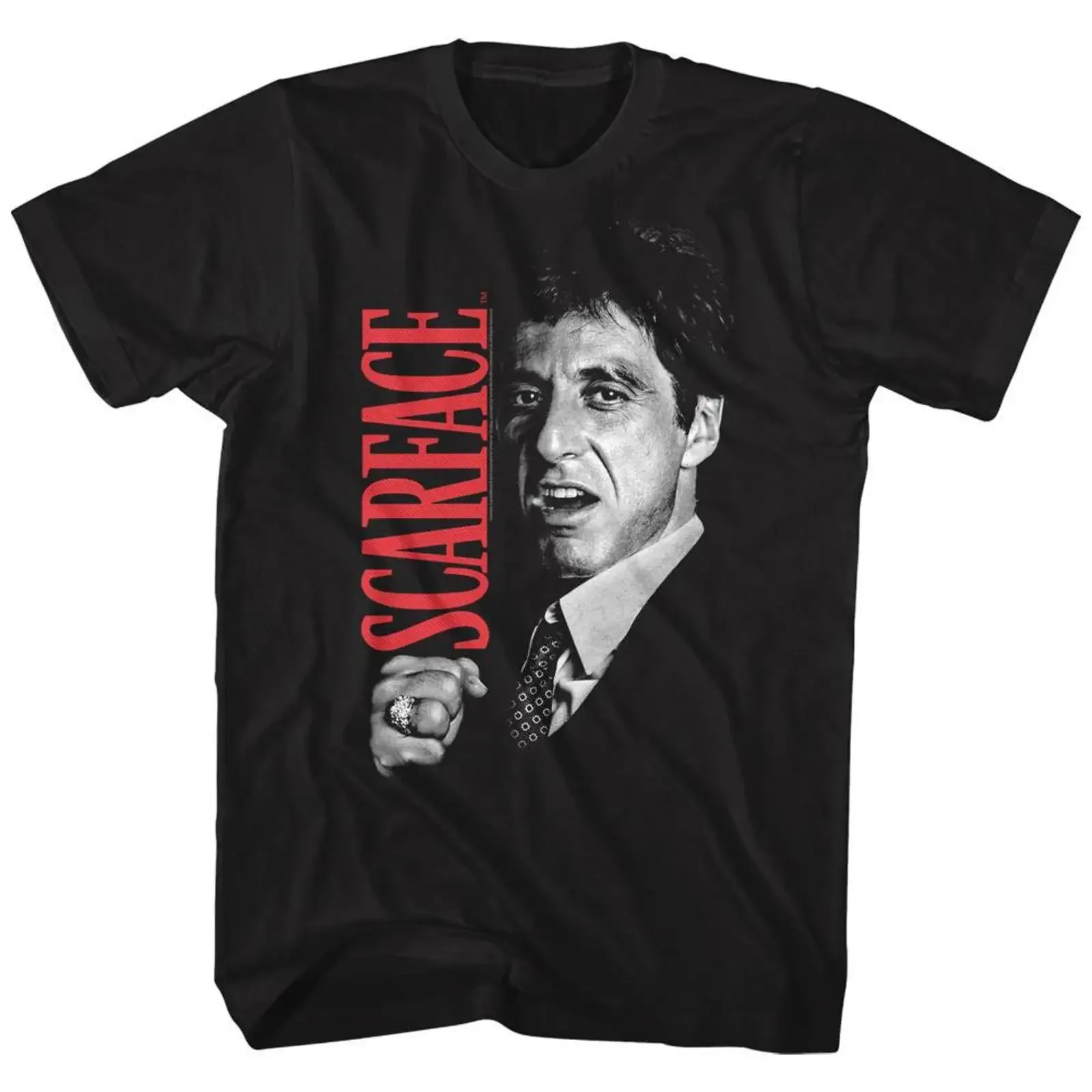 Scarface Tony Close Up Black T Shirt vintage Washed Slightly Versatile Top For Everyday Wear homme Stylish streetwear graphic