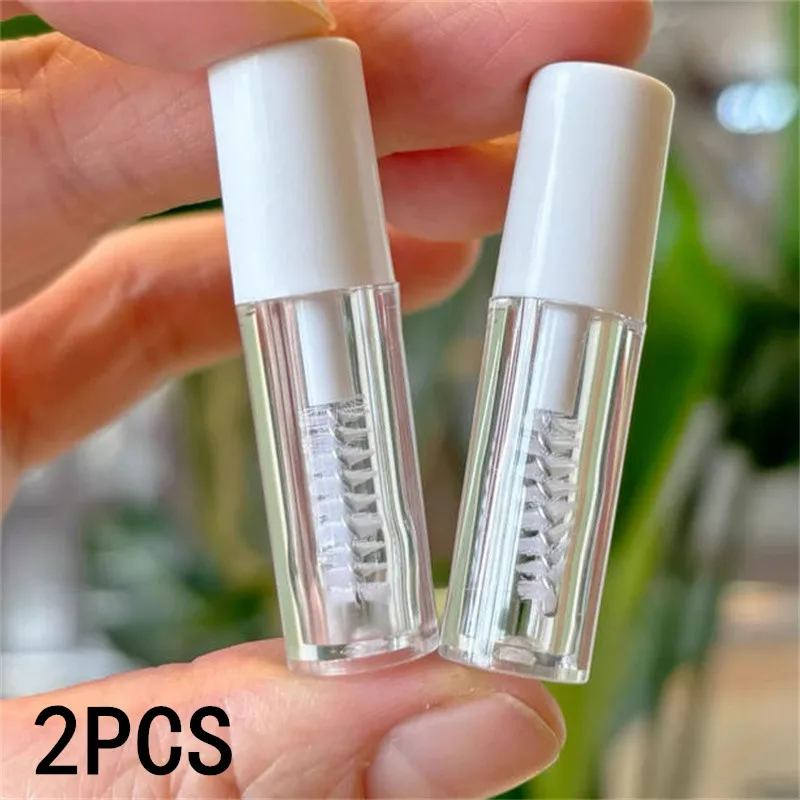 1/2 unidades de gel de estilizado impermeable de 1.5ML con cepillo para pestañas, revestimiento protector para pestañas, máscara de pestañas, pegamento para extensiones de pestañas, rímel puntiagudo