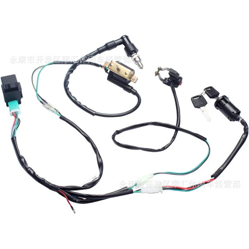 Off-road motorcycle accessories110/125/140ccFoot Start Entire Vehicle Line Wiring Harness Ignition SystemCDIKey