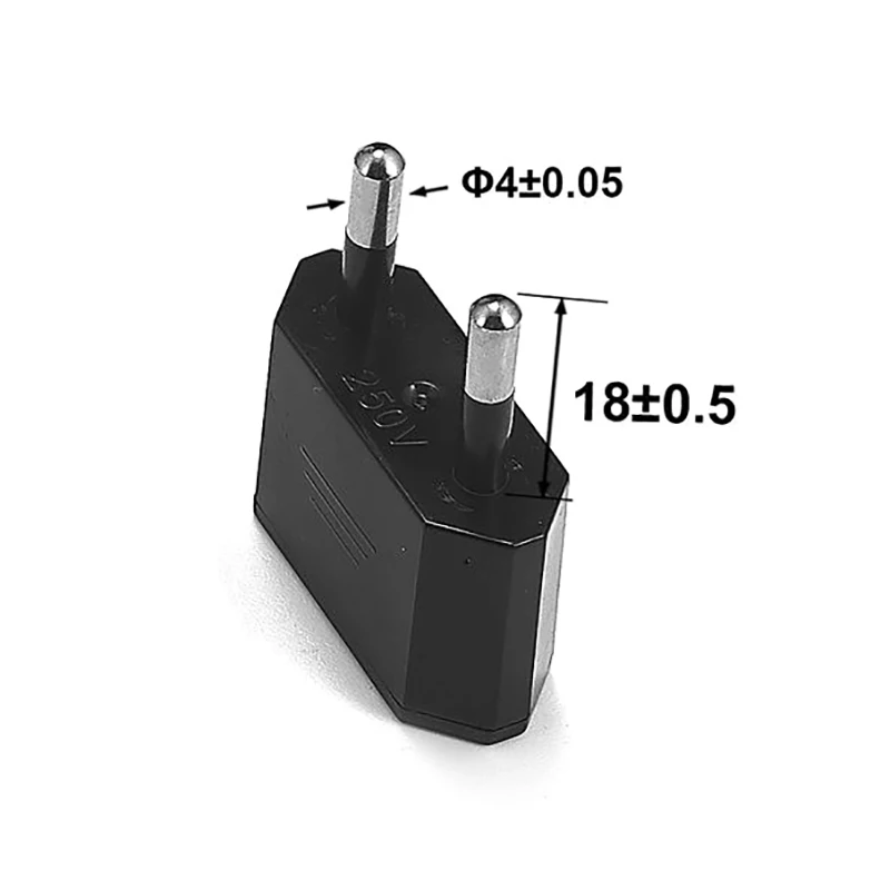 US Jack To EU Plug Outlet Travel Charger Power Socket Adapter USA To Europe European Regulation Charging Converter Plug