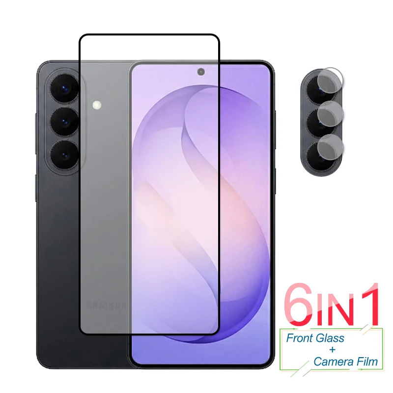 Full Cover Tempered Glass For Samsung Galaxy S26 Plus Glass Screen Protector Protective Camera Lens Film For Samsung S26 Plus