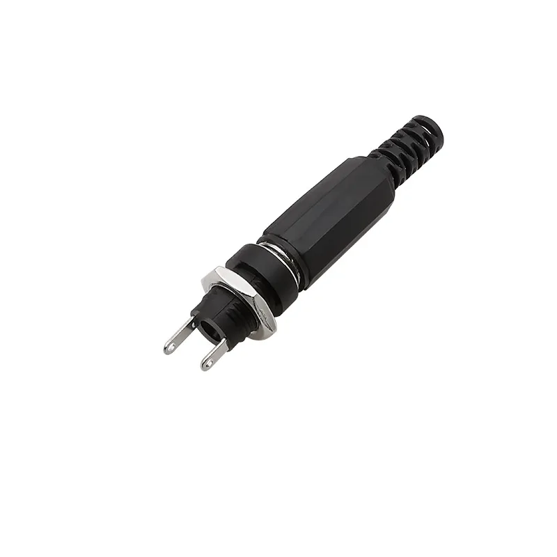 5.5x2.1mm DC Power Plug Jack DC Power Male Female Socket Nut Panel Mount DIY Adapter Soldering Wire Connector DC-022B 5.5x2.1mm