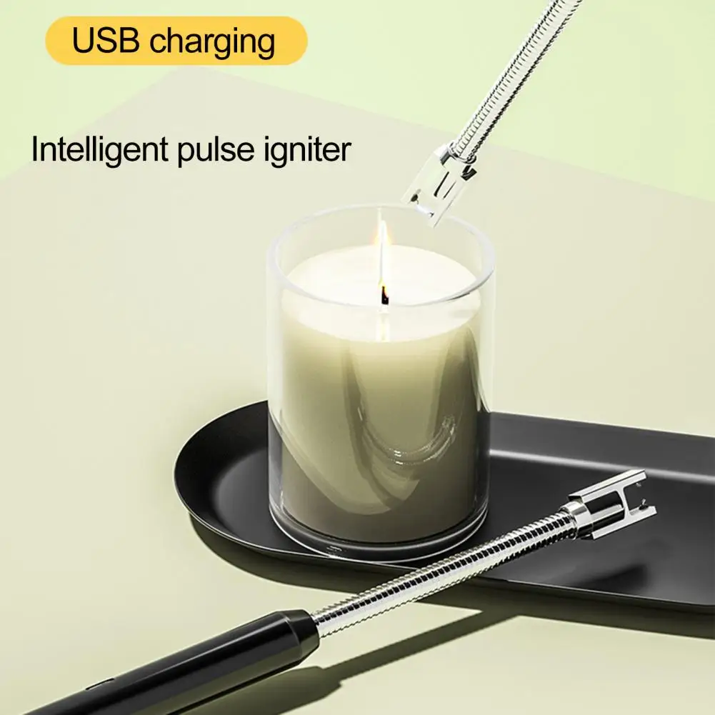 Electric Igniter 360° Bendable Windproof Electric Igniter Household USB Charging BBQ Flameless Plasma Ignition for Cooking