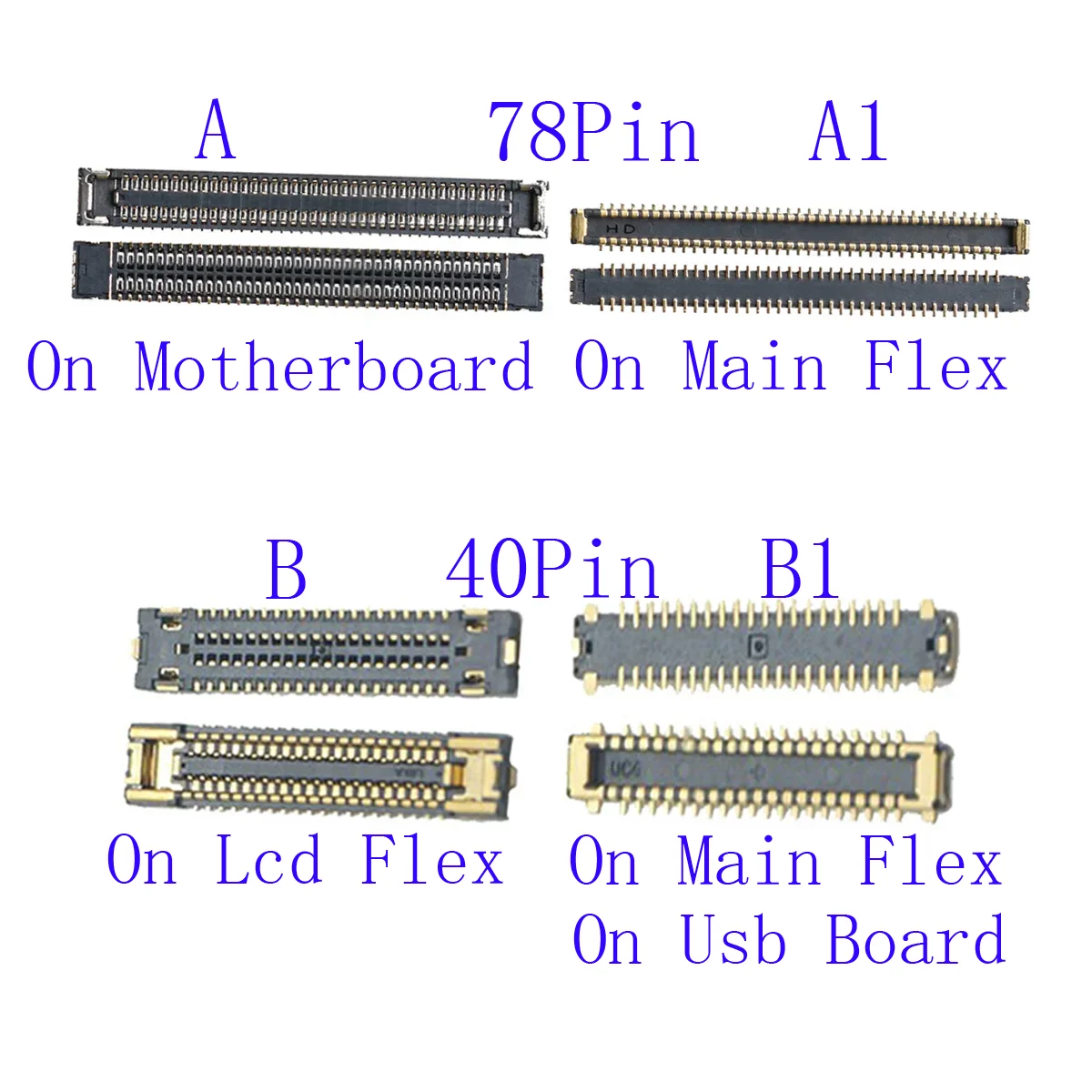 

10-100Pcs Lcd Display Screen Usb Charger FPC Connector Plug For Samsung Galaxy A31 A315F A40 A405 A70 A705 A80 A90 F 78 40 Pin