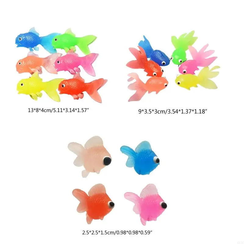 4x7c Mini Fish Model voor Pond Aquarium Boutique Kids Figure speelgoed