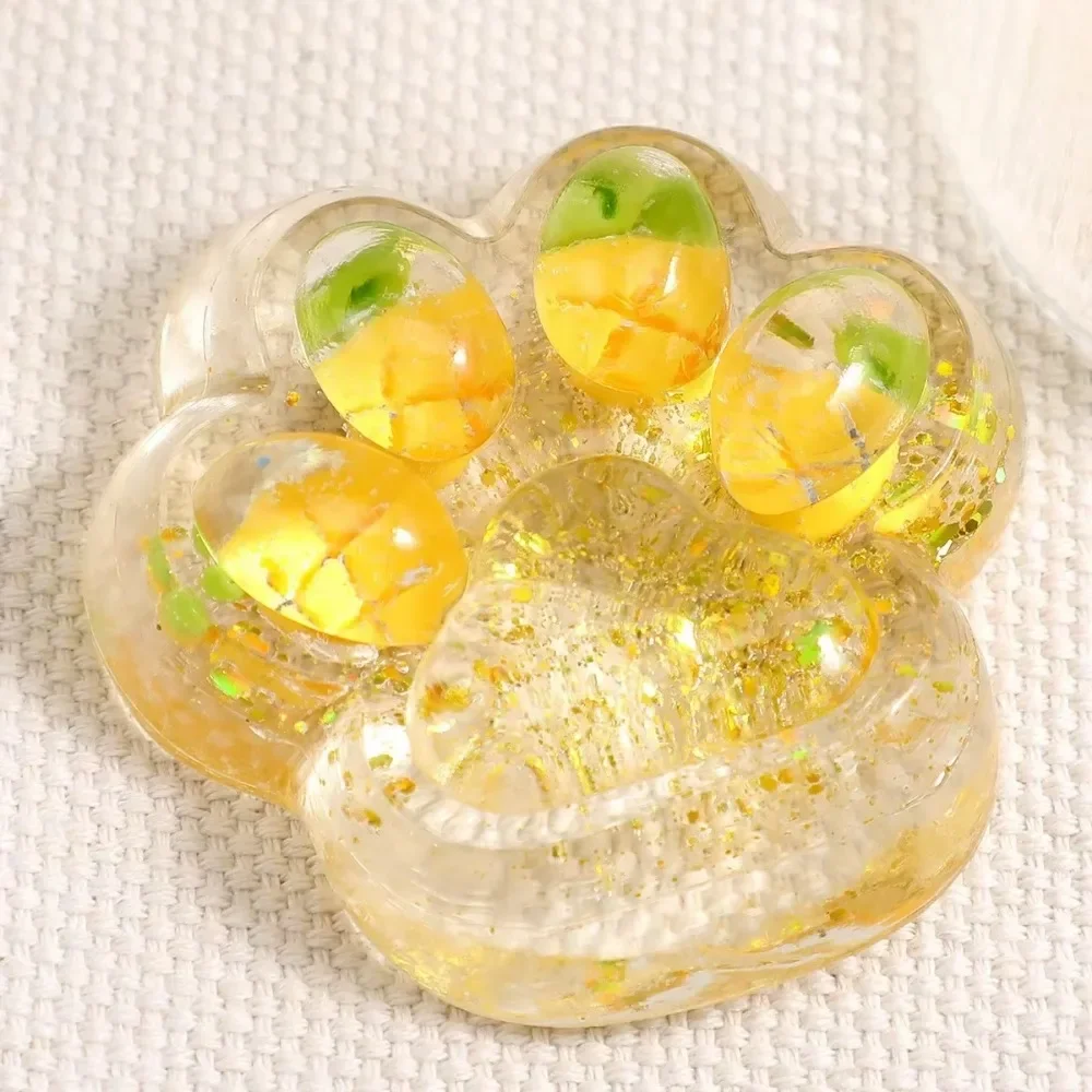 Cat Paw Stress Relief Toy Starlit Sky Design Soft Squishy Fidget Slow Rebound Pinch Decompression Sensory Squeeze Gift for Adult