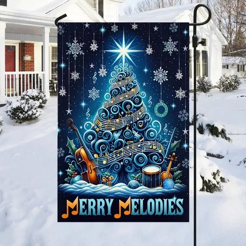 Merry Melodies Music Christmas Flag Graden Flag UUI GGX
