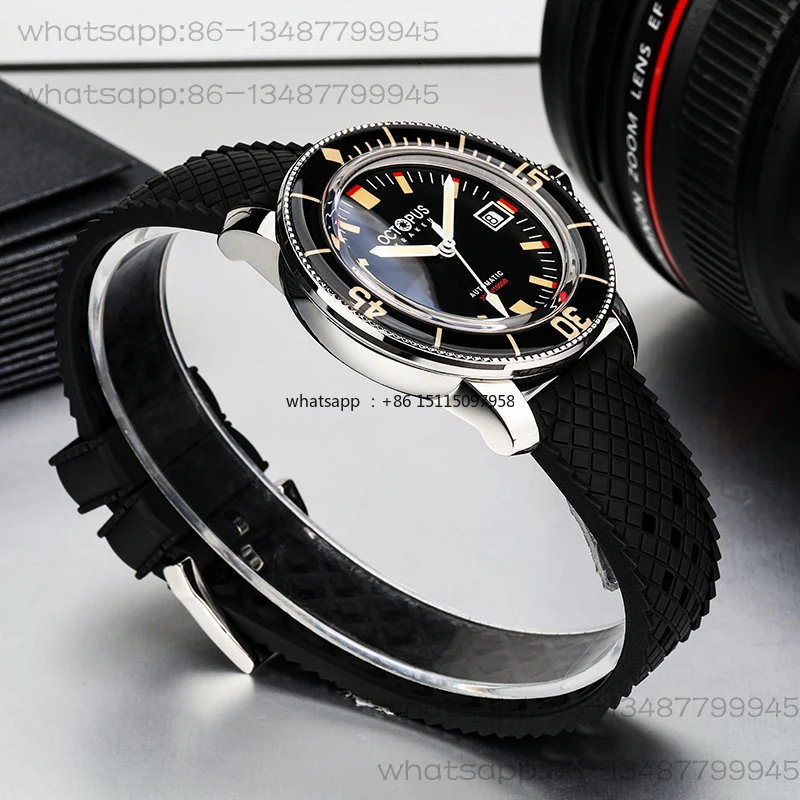 Automatic mechanical watch Sapphire bubble mirror Waterproof Barracuda retro diving watch