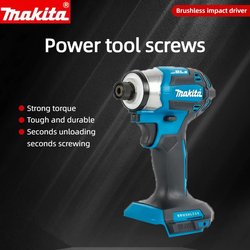 

Аккумуляторный ударный шуруповерт Makita 18V LXT DTD173, бесщеточный, электрическая дрель-шуруповерт, режимы T1/T2, двойная светодиодная подсветка, 180 Н·м