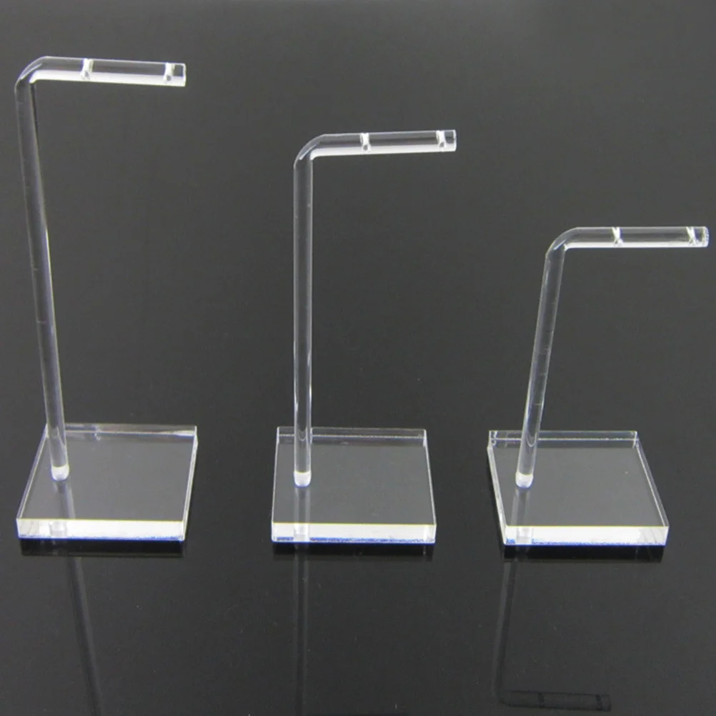 3pcs Transparent Acrylic Earrings Stands 7 Shape Jewelry Organizer Holder For Eardrop Ear Studs Storage Rack Earring Display