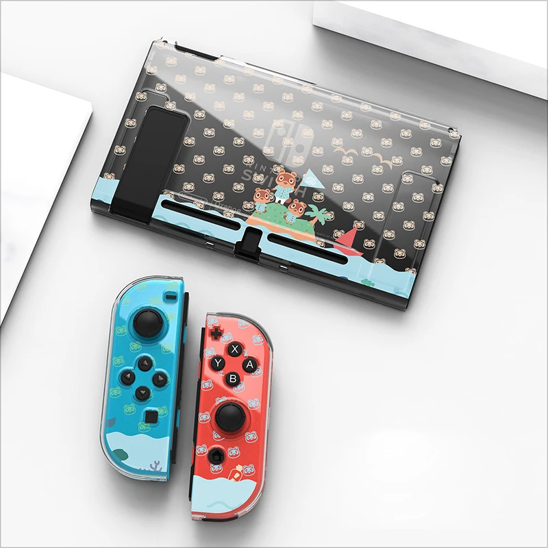 Custodia protettiva per animali per Nintendo Switch Shell NS Joycon custodia per Console di gioco con tappi per pollice per Nintendo Switch OLED
