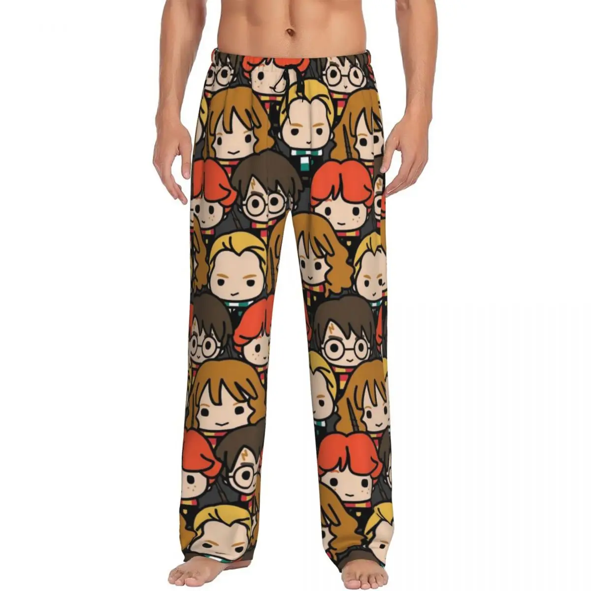 

Custom Print Harrys Magic Adventure Movies Potters Pajama Pants for Men Sleep Sleepwear Bottoms with Pockets