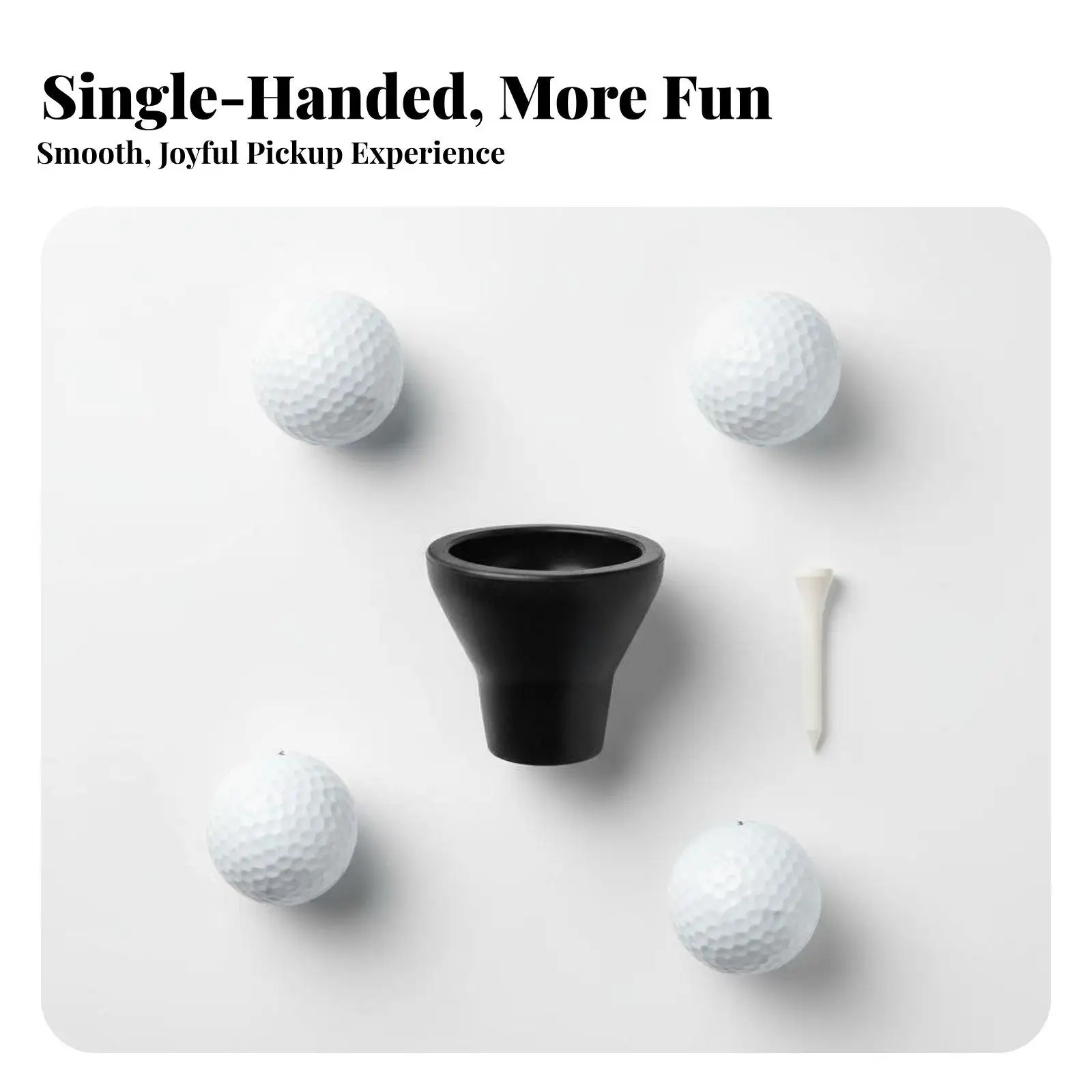 Portable Golf Ball Retriever Suction Cup Rubber Construction Putter Grip Screw in Pick Up Tool for All Golfers