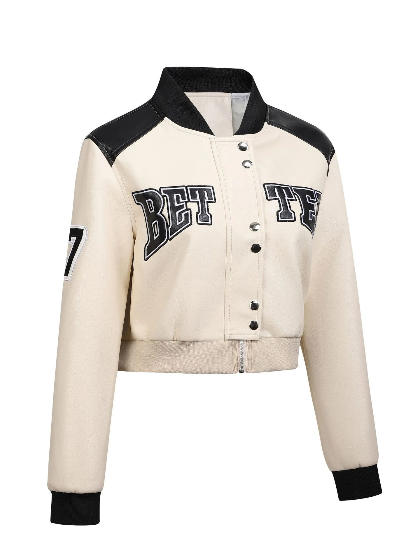 2026 Women's Vintage Motorcycle Leather Jacket Embroidered Classic Style Spring/Summer Lettered Coat for Casual Wear
