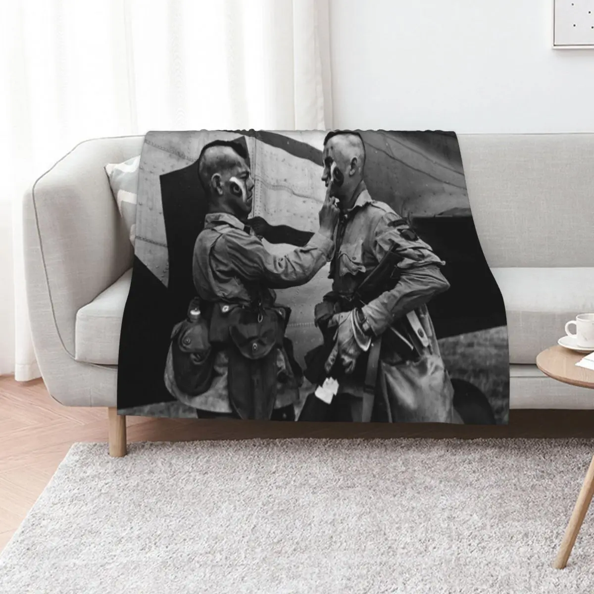 Filthy 13 warpaint D-Day WW2 Throw Blanket for babies Heavy Soft Plaid Personalized Gift Baby Large Blankets