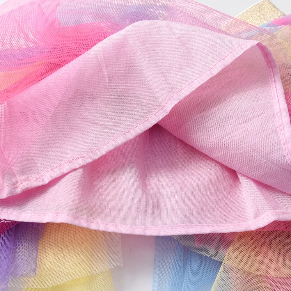 DXTON Falda tutú de tul para ballet niña – Color degradado - imagen 3