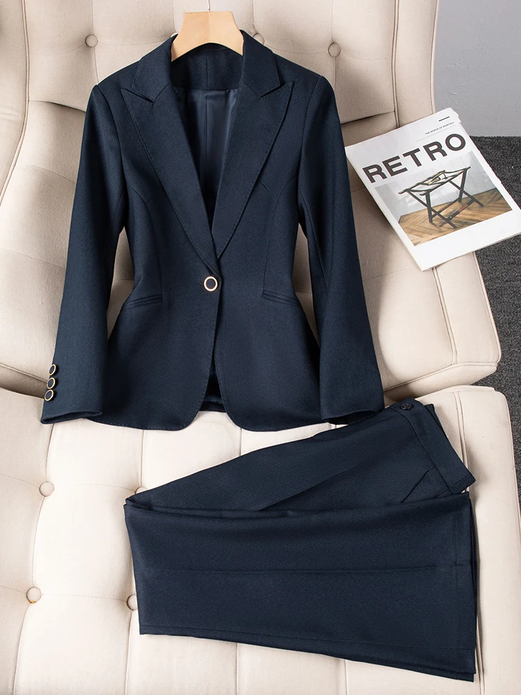 

Pink Suit Set Women's Faionable Ele Design Slim Fit Suit Jaet Casual Commute Sle Long Sve One Button Closure