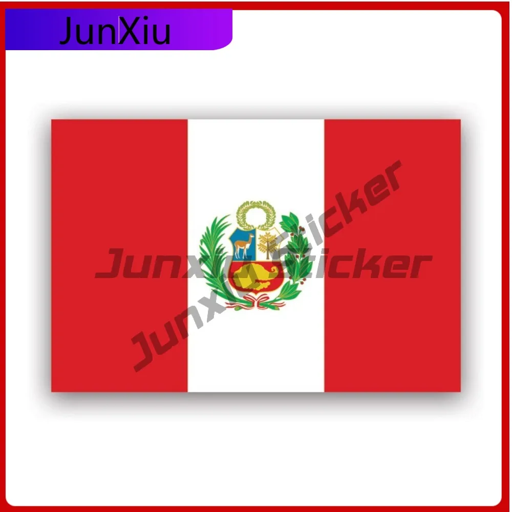

Peruvian Flag Sticker Uv Protected Decals State Flag Patriotic Car Sticker Vinyl Decal Die Cut Sun Protection Waterproof Durable