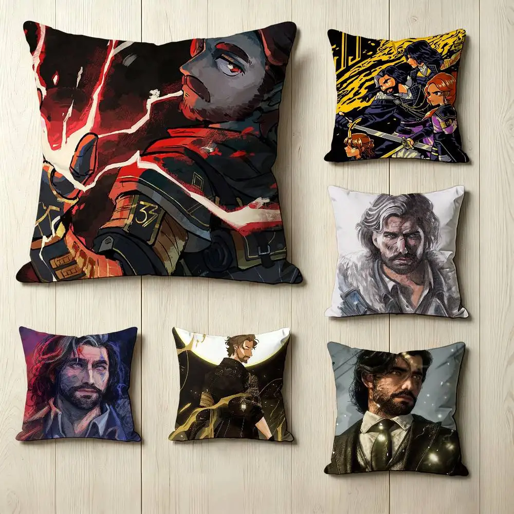 Game C-Clair O-Obscur E-Expedition 33  Square Double-Sided printed Pillow Case Bedroom Bedside Pillow Sofa Cushion Cover