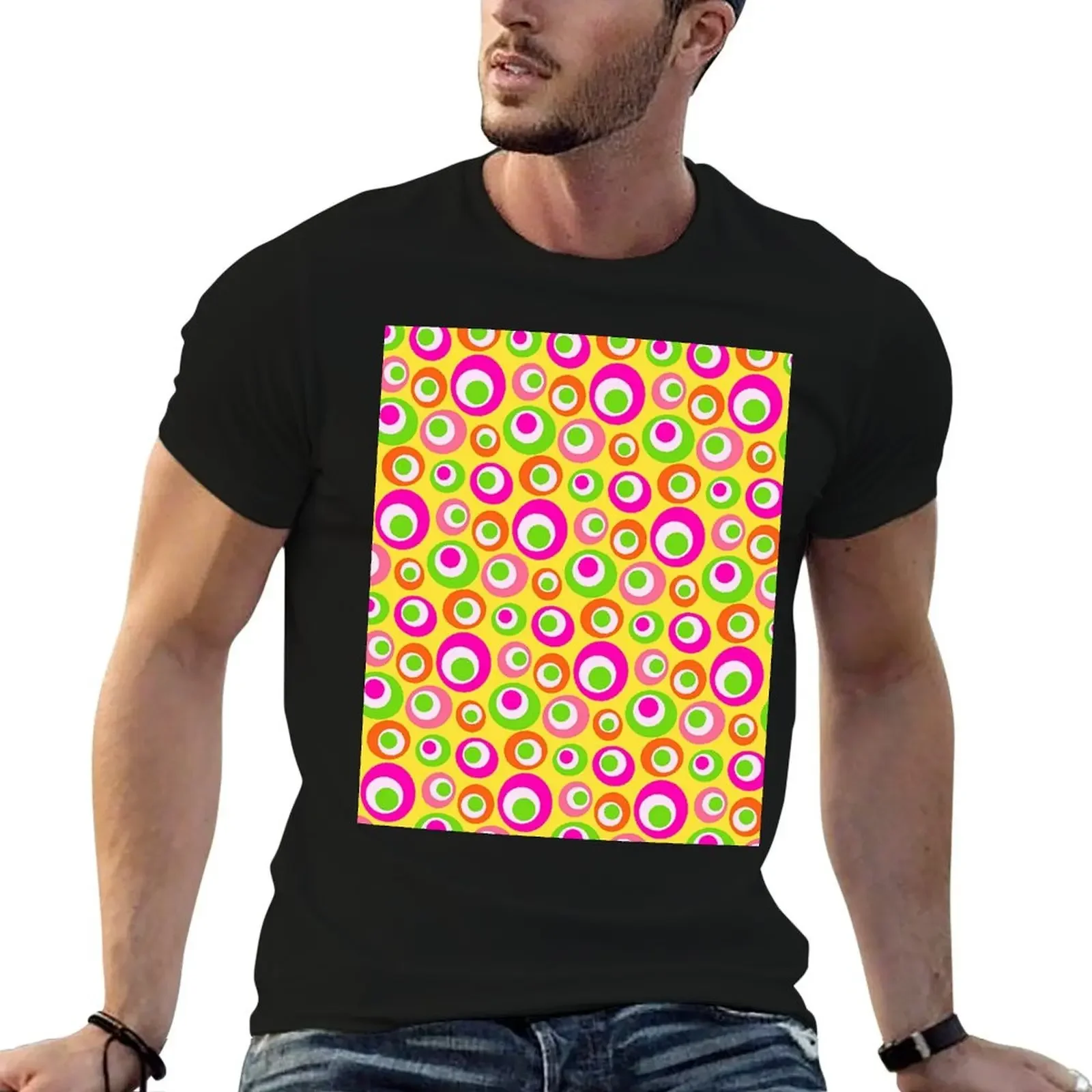 

Pattern color block with Abstract Multicolored circles. Vector Drawing T-Shirt customizeds anime designer t shirt men