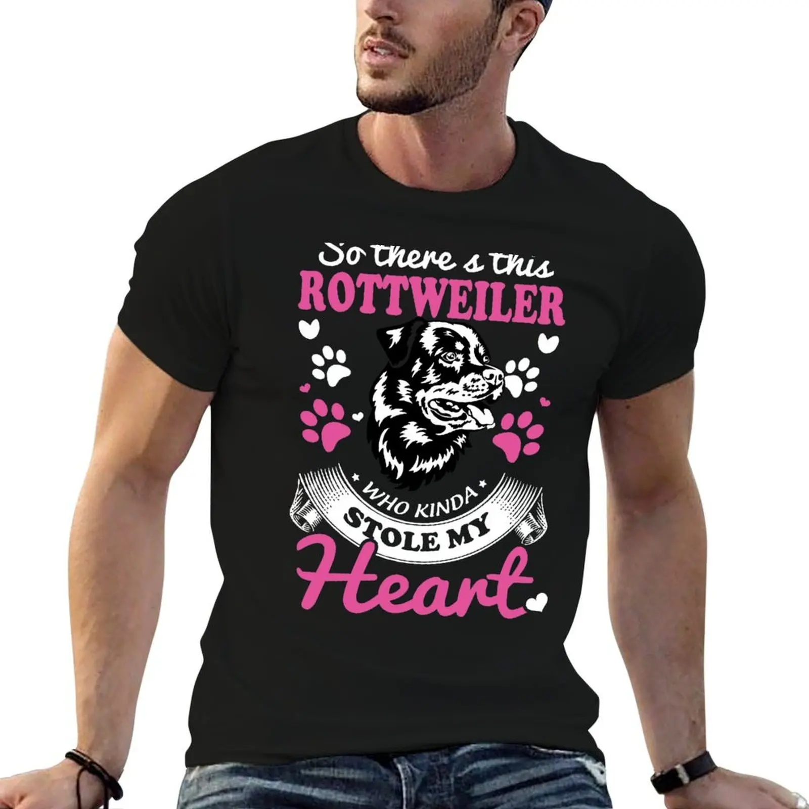 

This Rottweiler Who Kinda Stole My Heart T Shirt T-Shirt t shirts with prints t shirt personalised T-Shirt