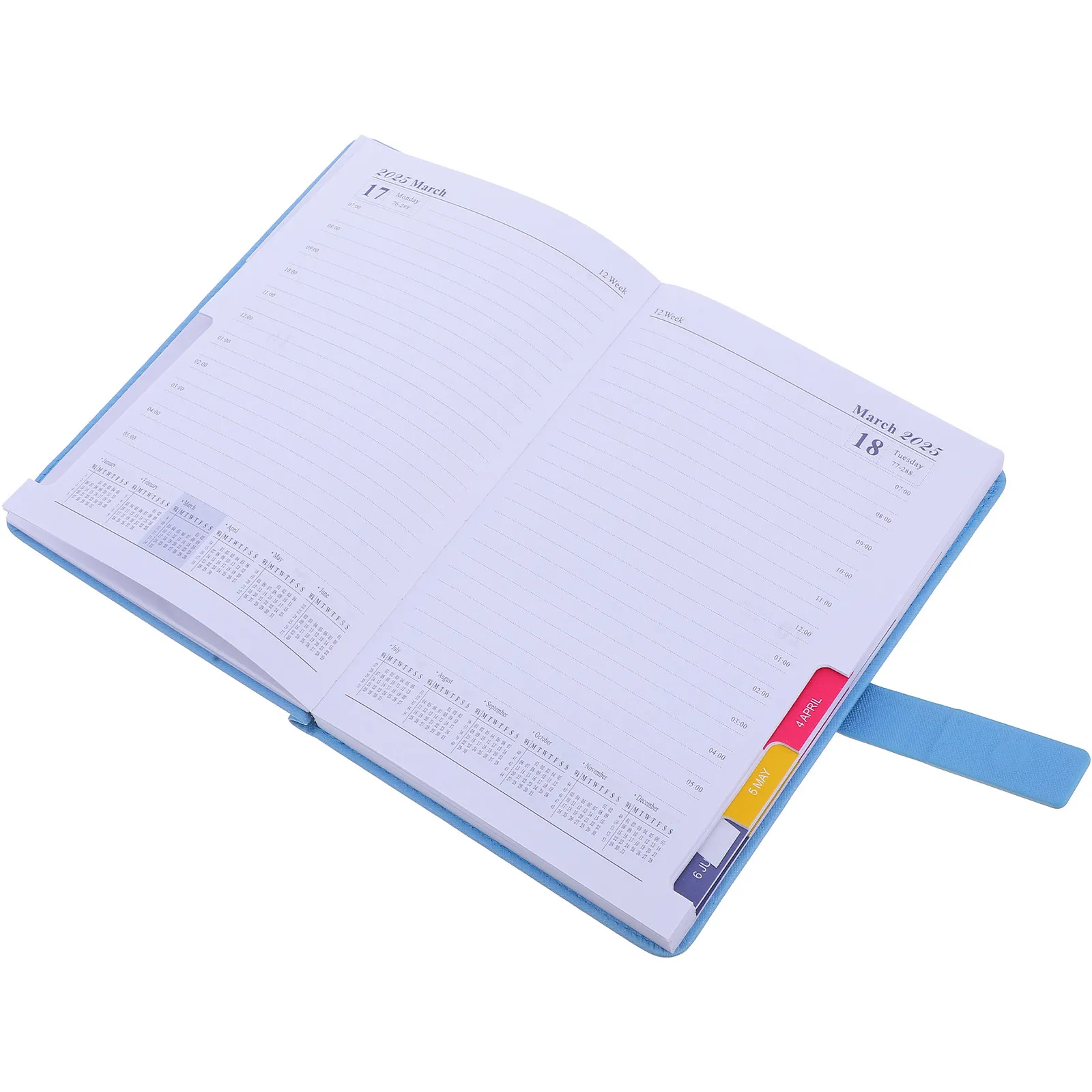 2025 English Daily Planner A5 Notebook with Lock Key Elegant Design Portable Compact Yearly Planning Journal Book for Time