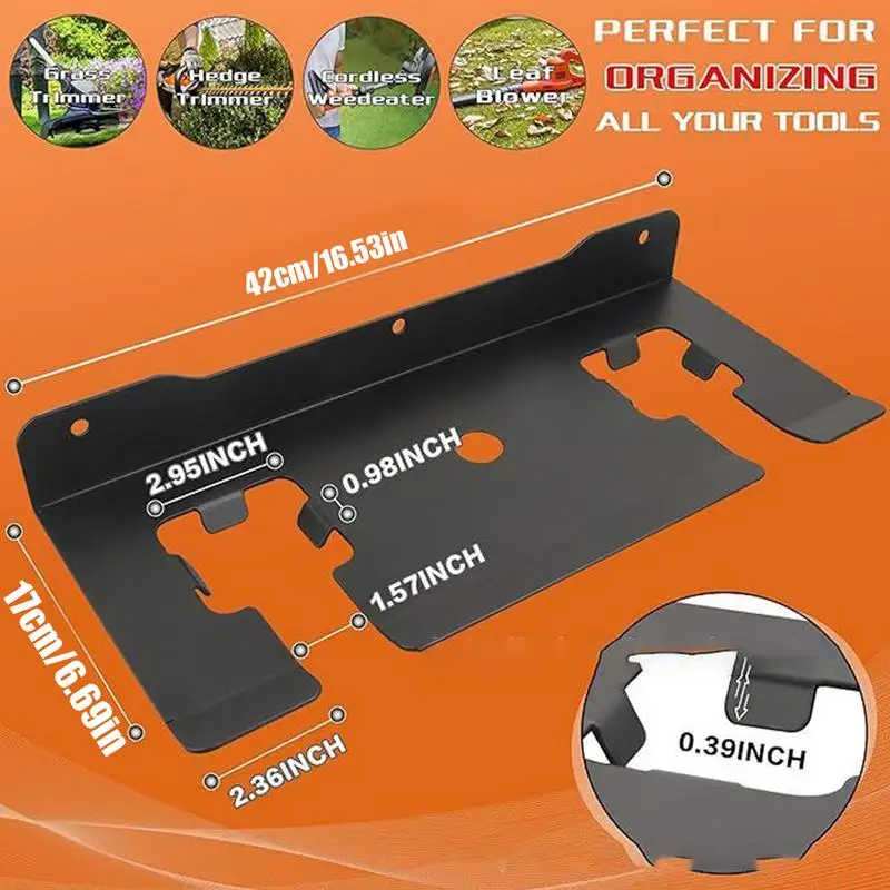 잔디 깎는 기계 보관 선반 정원 도구 주최자 차고 작업장을위한 녹 방지 공간 절약형 다기능 홈 조직
