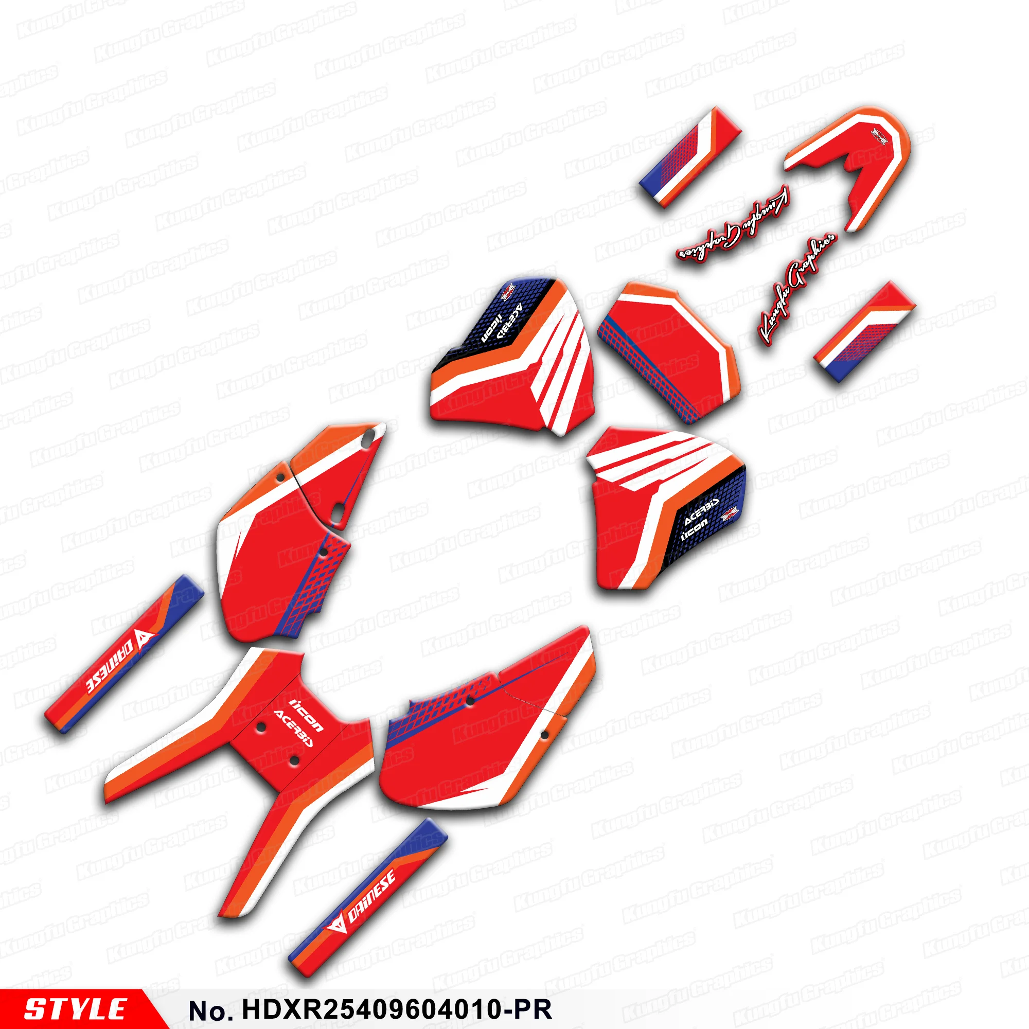 

Rebuild Stickers Set Graphics for Honda XR250R XR400R 1996 1997 1998 1999 2000 2001 2002 2003 2004, No.HDXR25409604010-PR