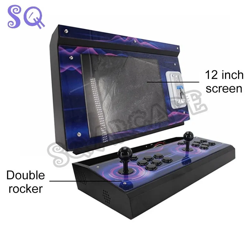 New Bartop Fighting Video Game Machine Pandora Saga 12 3400 in 1 Games Mini Arcade Joystick Button Coin Acceptor Double Rocker