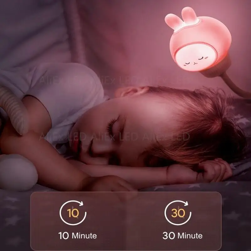 LED Chlidren USB Night Light Cute Cartoon Night Lamp Bear Remote Control for Baby Kid Bedroom Decor Bedside Lamp Christmas Gift