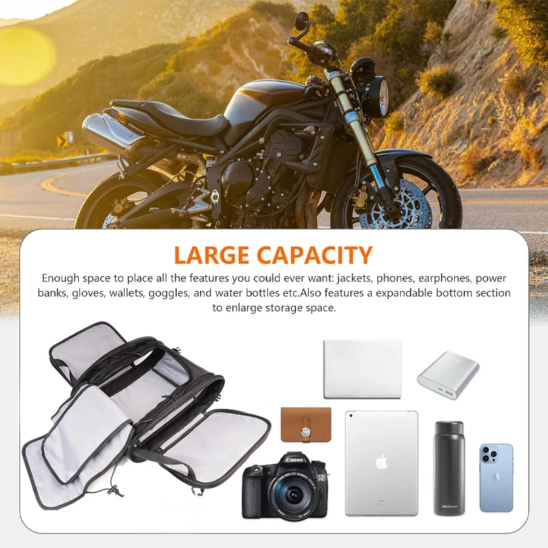 مقاوم للماء دراجة نارية الذيل حقيبة توسيع المحرك الخلفي المقعد الخلفي السرج حقيبة الأمتعة السلة العالمي لسيارات BMW هوندا ياماها سوزوكي #6