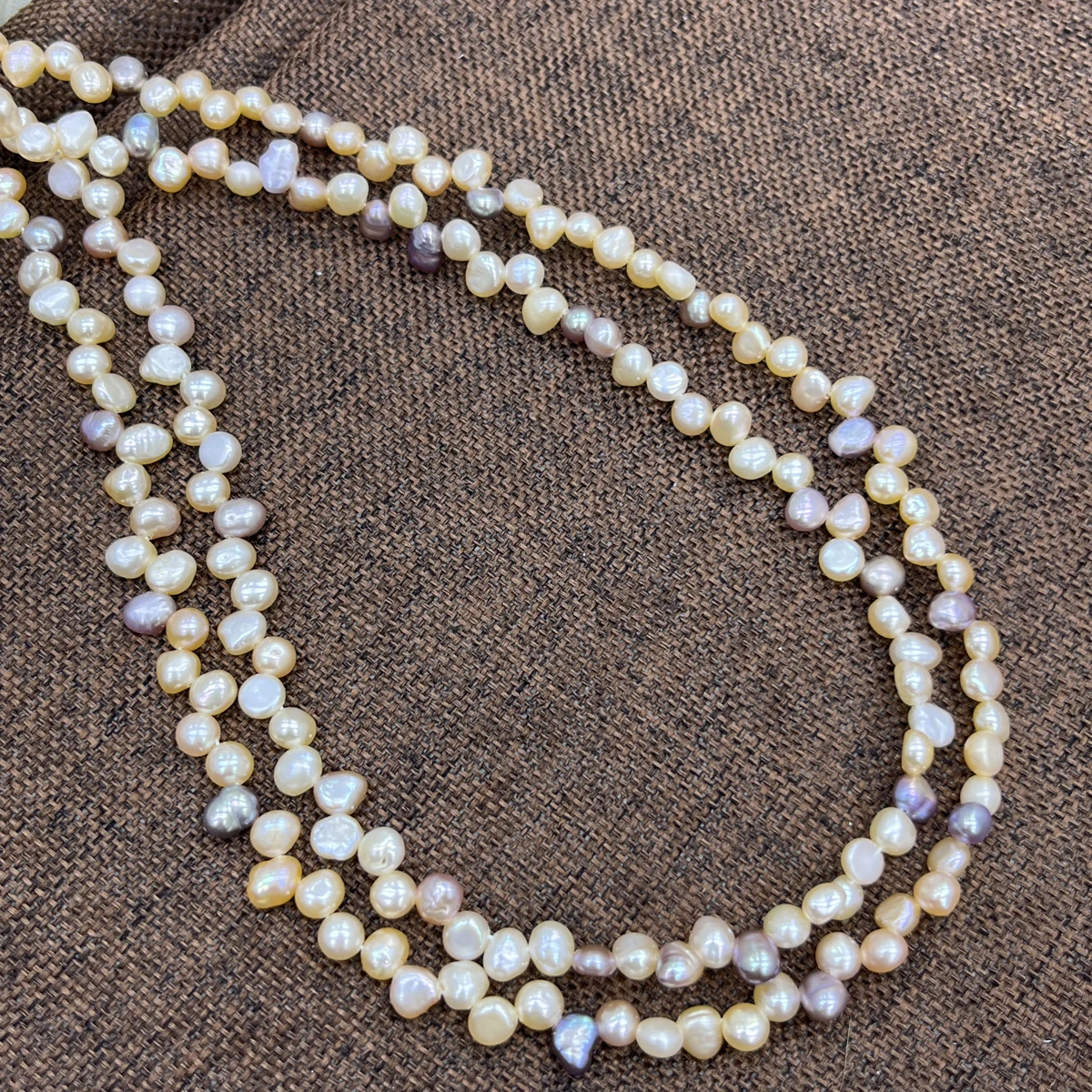 4-5mm 4A Natural Freshwater Purple Yellow White Baroque Pearl Bead Jewelry Make DIY Necklace Bracelet Accessories Women Wedding