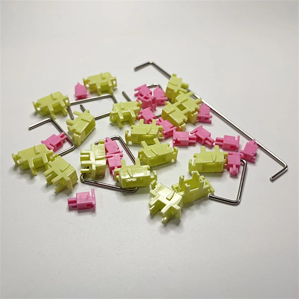 기계식 키보드용 스틸 플레이트 위성 샤프트, 수정자 키, 골든 핑크