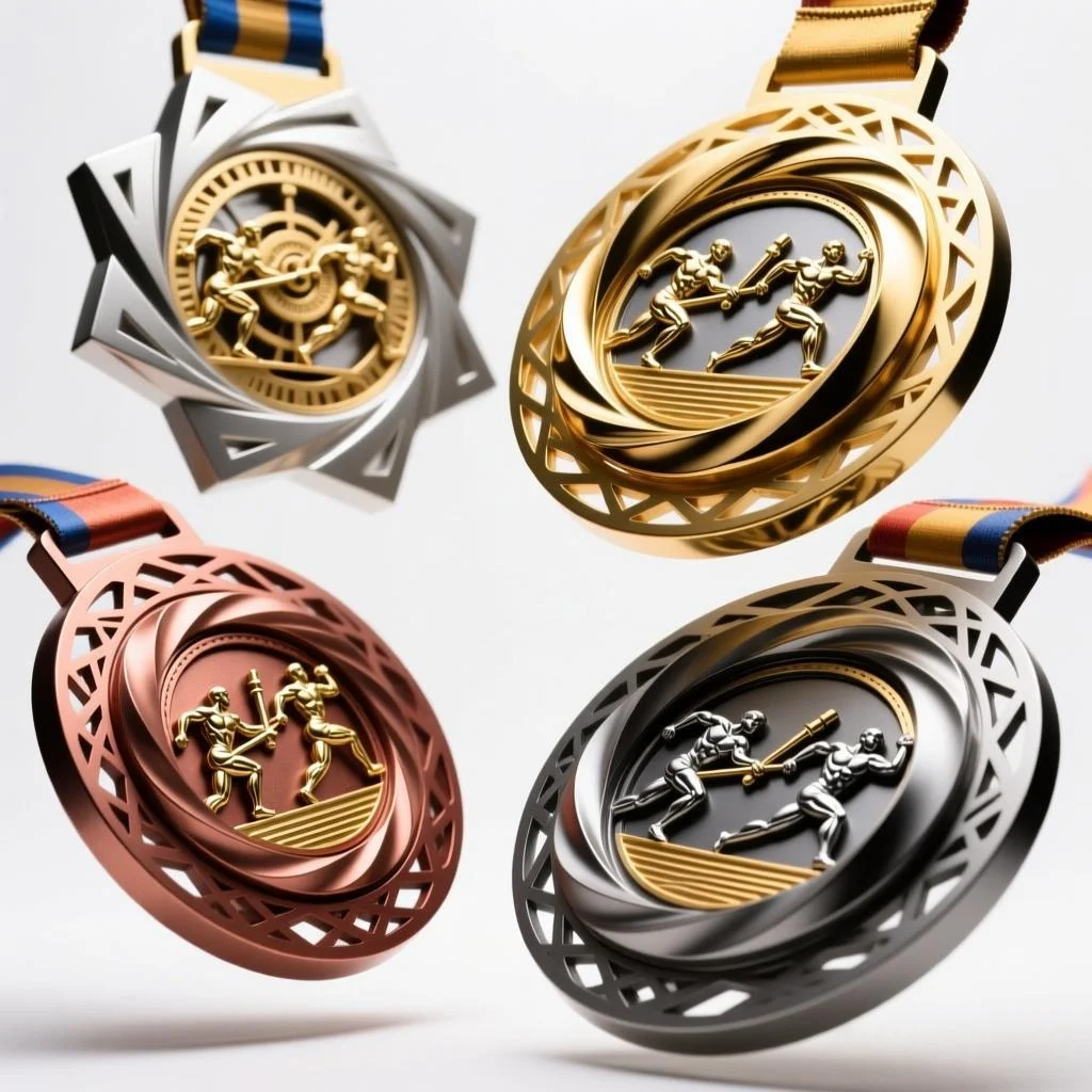 Marathon Running Medals Custom Logo Souvenir Trophies and Medals Zinc Alloy Metal Custom 3D Custom Design Your Own Medal Sports
