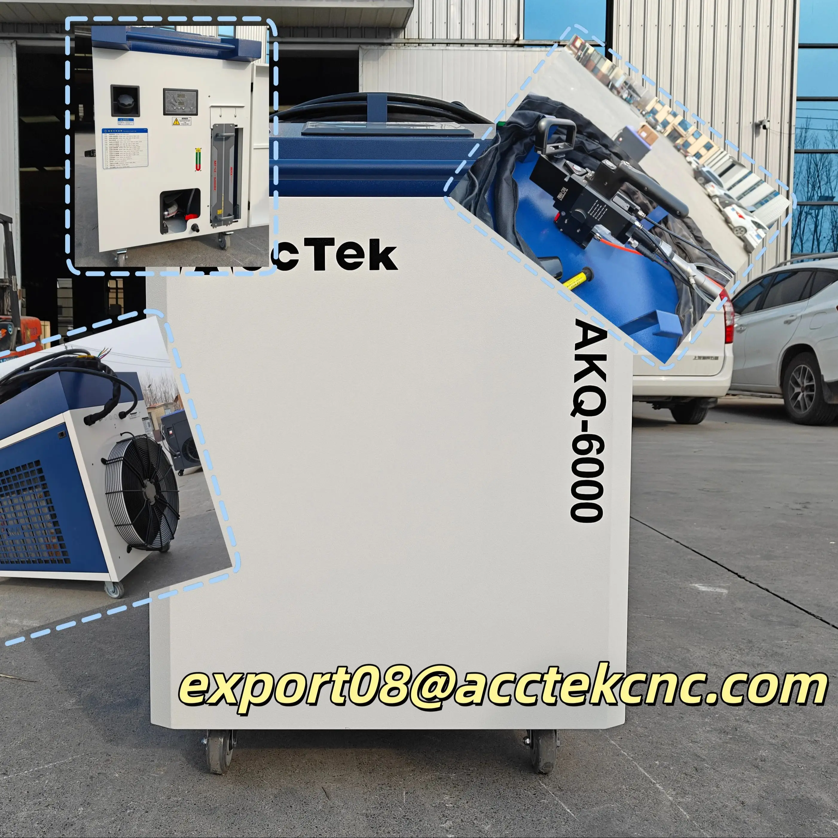 

High Power Fiber Laser Cleaning Machines CW 6000W Laser Weld Seam Cleaning Machine with S&A Water Chiller for Rust Oil Cleaning