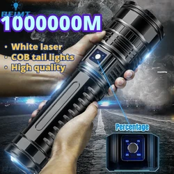 100000LM Ultra Strong Flashlights Outdoor Long-range Ultra Bright Laser Flashlight Laser Cannon Hernia Lamp Extra Long Range