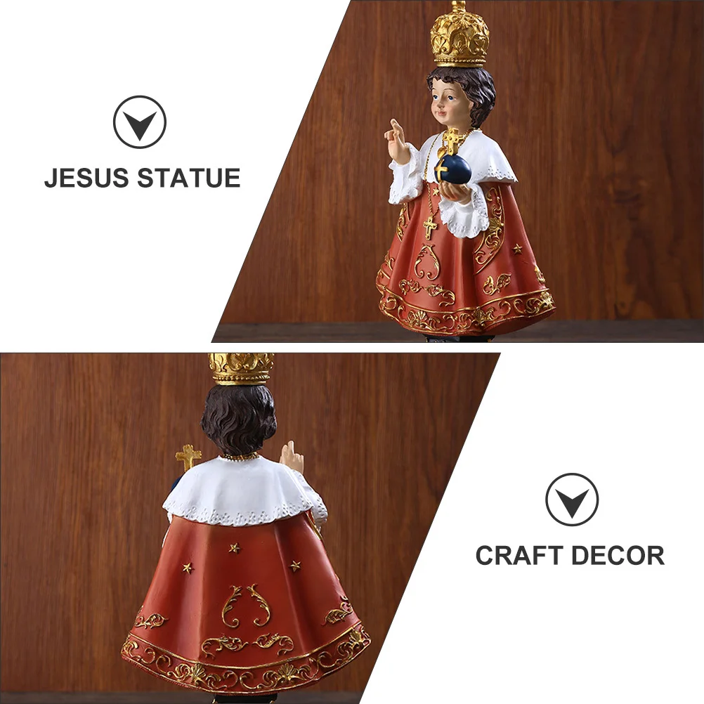 

1Pcs Jesus Statue Ornament High-Quality Resin Religious Adornment Home Office Church Decoration Christian Gift Prayer Display