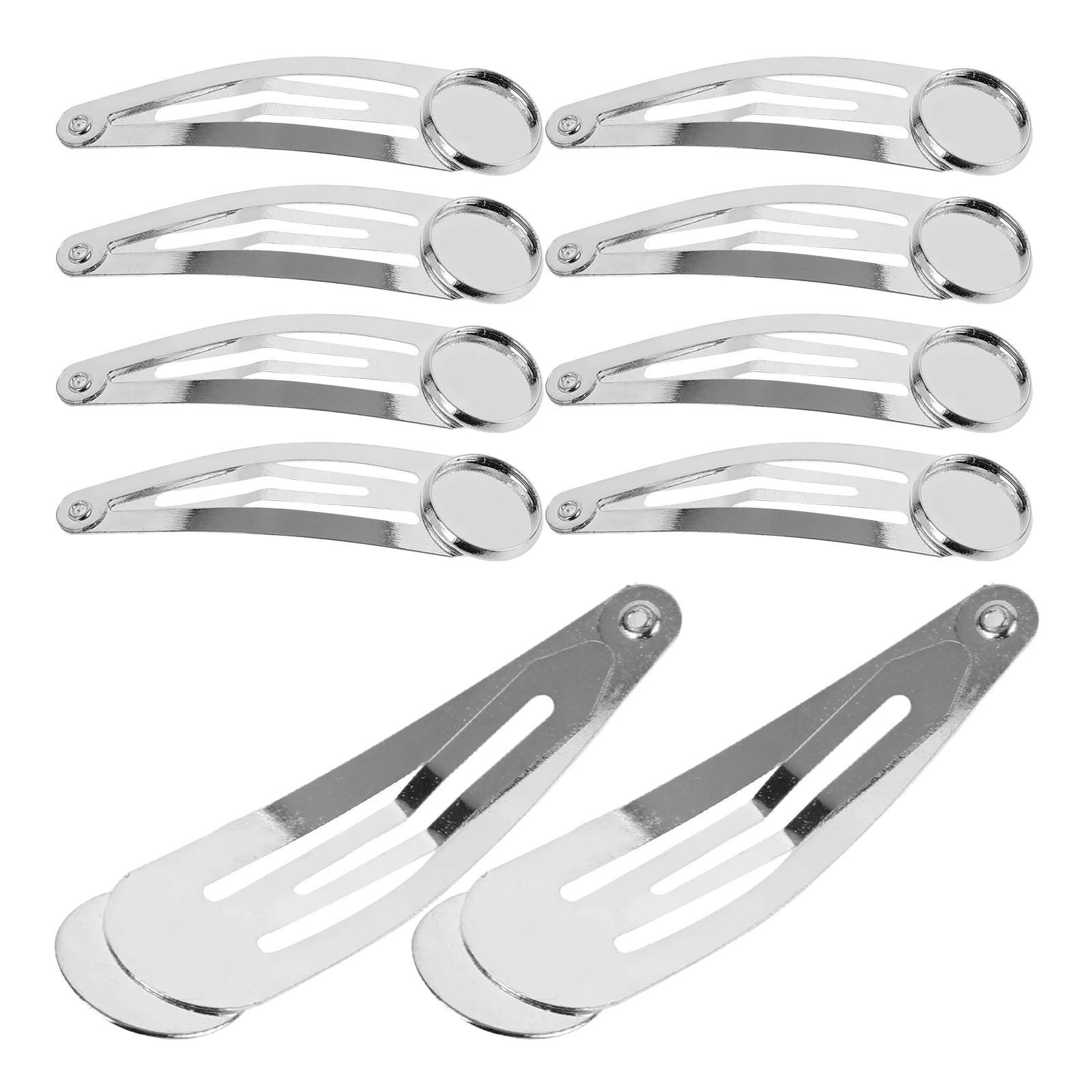 10 قطعة 12 مللي متر صينية مستديرة صغيرة المفاجئة مشبك شعر باريت قسط بنس للشعر للنساء أنيقة لتقوم بها بنفسك إكسسوارات الشعر الفضة