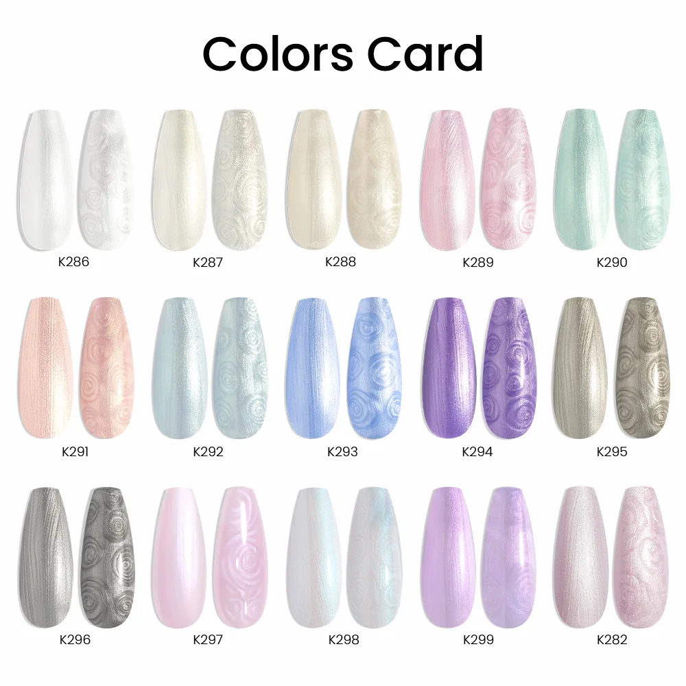 MAYCHAO 12ML Pearl Gel Nail Polish Pearl Pink White Nail Polish Soak Off Shimmer Mermaid Gel Polish for Nail Art Manicure Salon