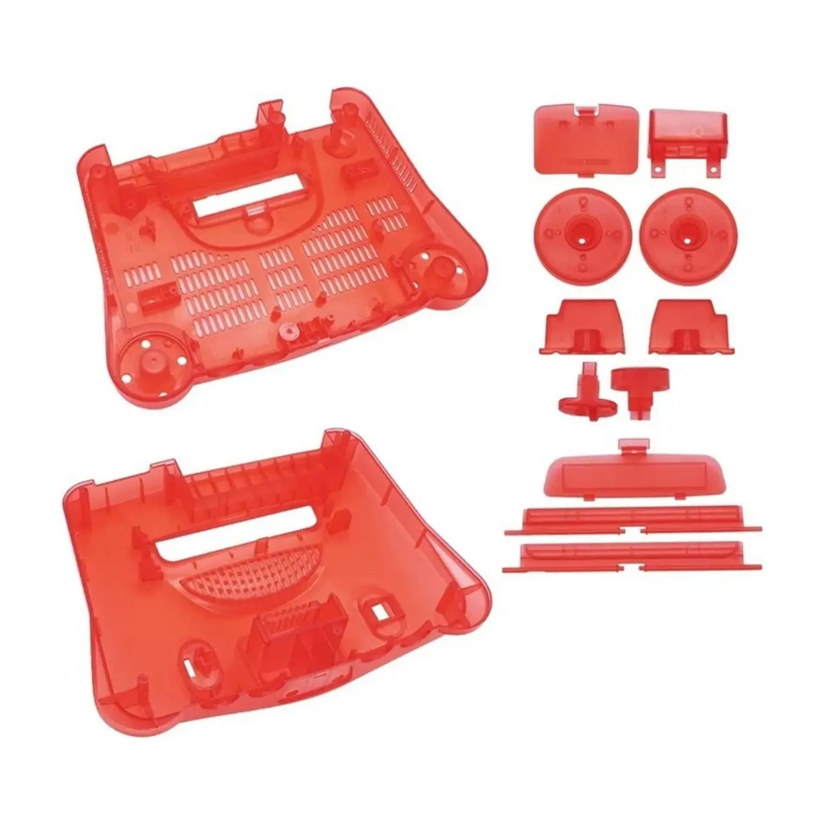For N64 Translucent Case for N64 Retro Video Game Console Replacement Shell Transparent Box A