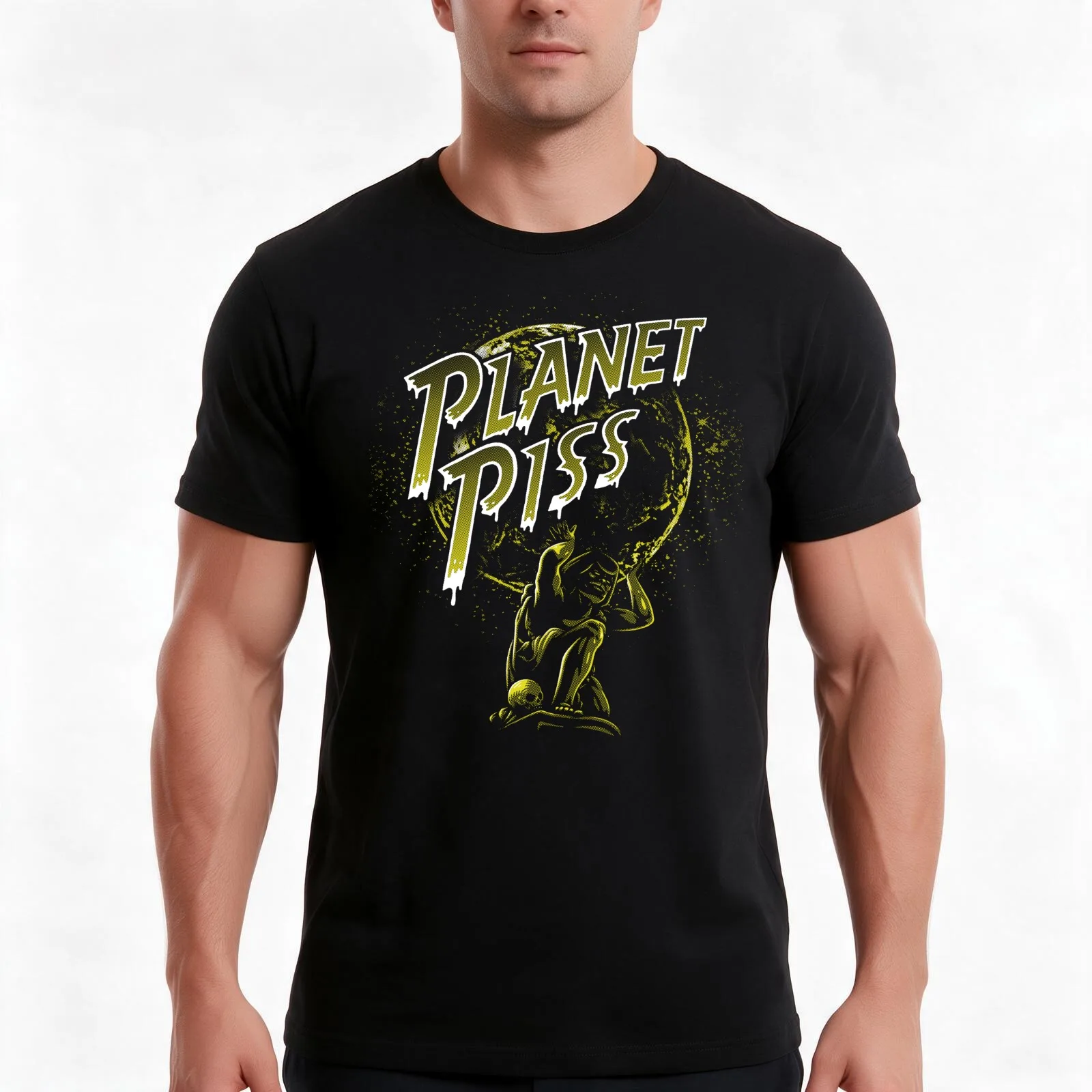 Planet Piss T-Shirt Summer Casual Cotton Tee Oversized Streetwear Tops Vintage Graphic Print Loose Fit Short Sleeve