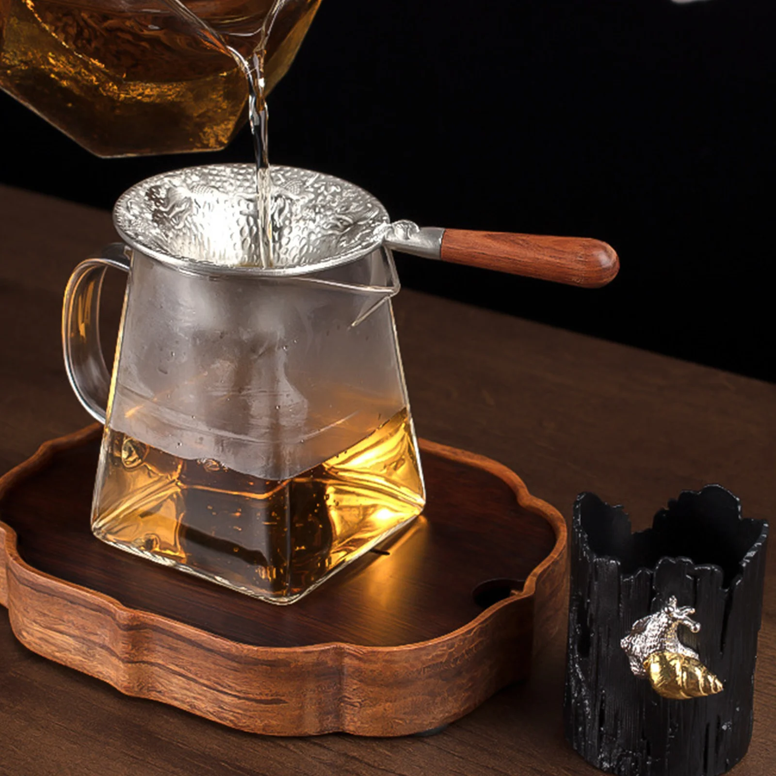 

Strainer Fine Mesh Filter High Temperature Resistant Lightweight Portable Loose Leaf Tea Infuser For Home Kitchen Tea